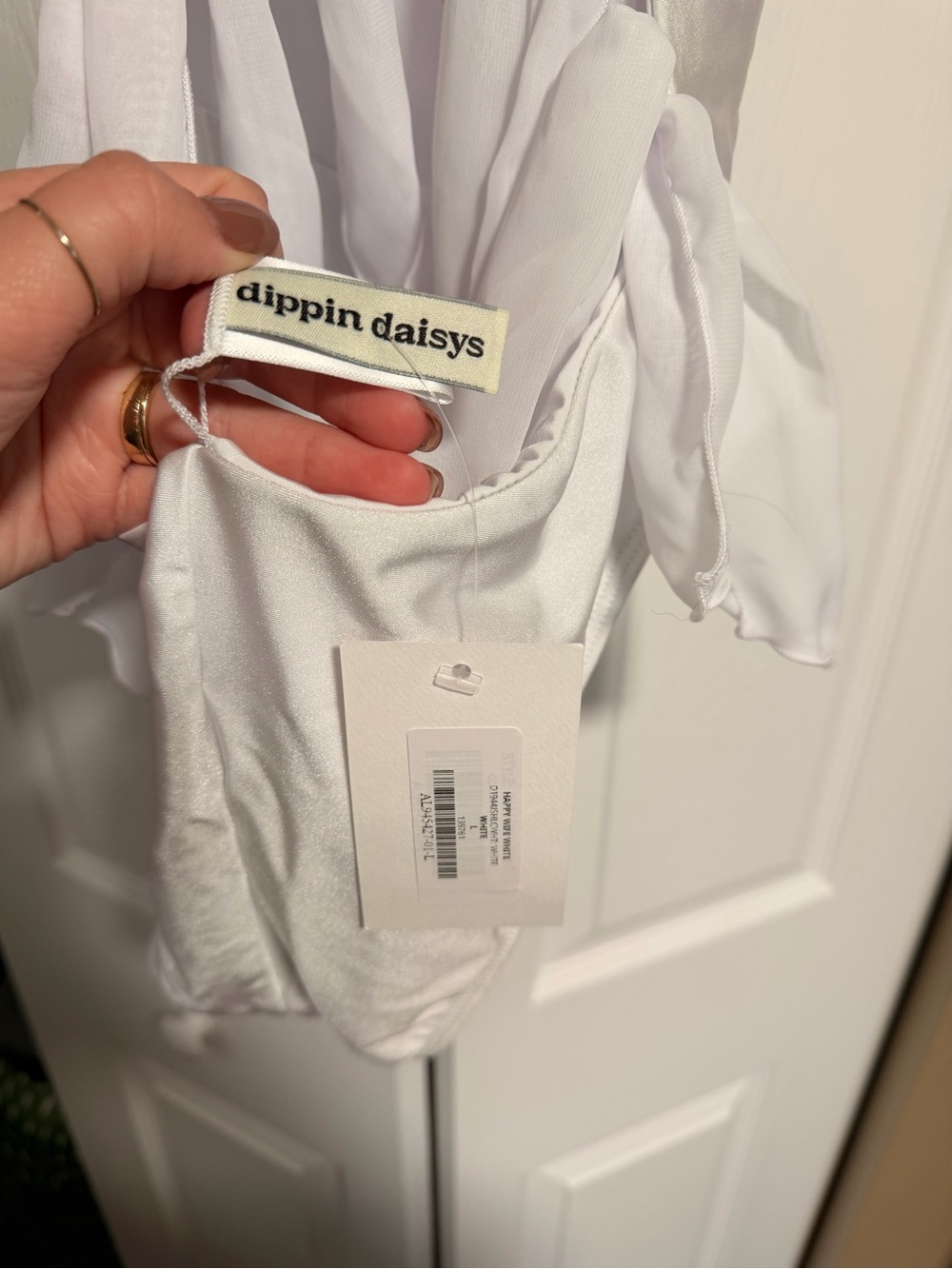 Dippin' Daisy's White One-Piece Lace Up Swimsuit - Picture 5 of 6